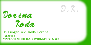 dorina koda business card